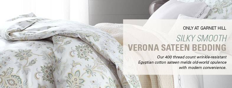 Garnet Hill Wrinkle-Free Duvet Covers. Verona Sateen Wrinkle-Free Duvet Covers in 400 Thread Count Egyptian Cotton.