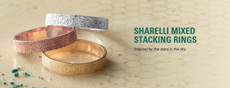 Garnet Hill Women's Rings. Sharelli Mixed Stacking Rings.