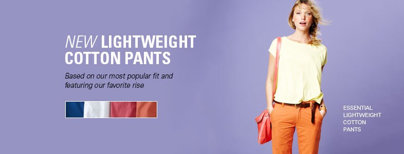 Garnet Hill Shorts and Pants for Women. Essential Lightweight Cotton Pants for Women.