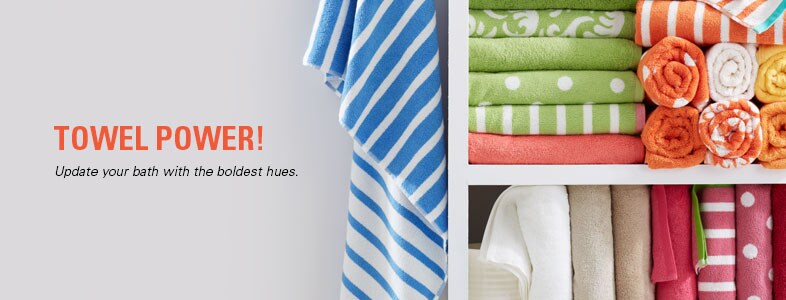 Garnet Hill Bath Decor. Update Your Bath Decor with Bold Towels.