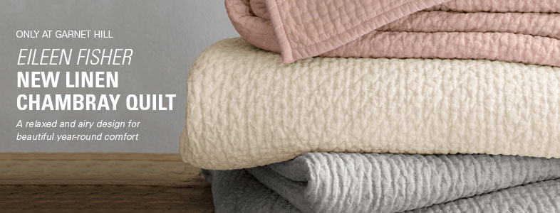 Eileen Fisher Home at Garnet Hill. Eileen Fisher Home Linen Chambray Quilt, Only at Garnet Hill.