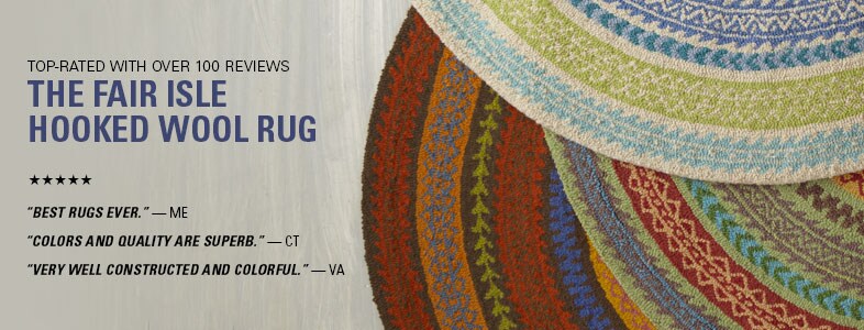 Garnet Hill Top-Rated Rugs and Home Decor. Fair Isle Hooked Wool Rug, Top-Rated with Over 100 Reviews.