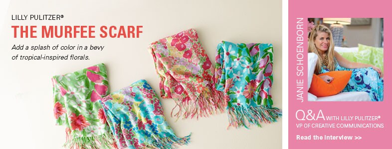 Garnet Hill Women's Scarves, Wraps and Hats. Lilly Pulitzer Murfee Women's Scarf - Add a Splash of Color in a Bevy of Tropical Prints.