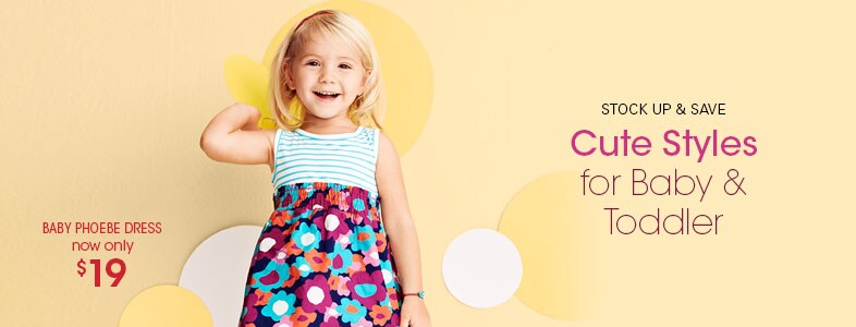 Garnet Hill Baby Dresses and Baby Skirts. Phoebe Baby Girl Dress, Now $19.