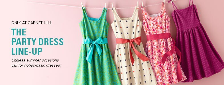 Garnet Hill Women's Dresses. The Party Women's Dress Line-Up for Summer Occasions that Call for Not-So-Basic Dresses.