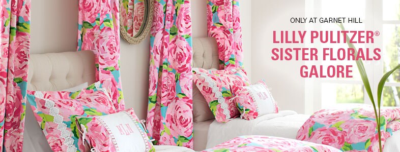 Lilly Pulitzer Home at Garnet Hill. Sister Florals Lilly Pulitzer Bedding, Only at Garnet Hill.