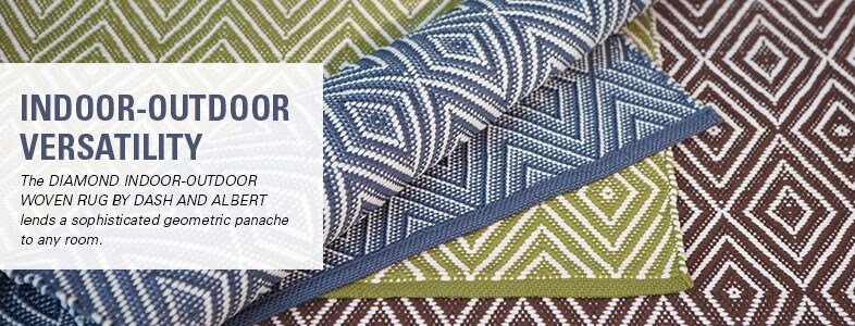 Garnet Hill Area Rugs. Diamond Indoor-Outdoor Woven Area Rug.