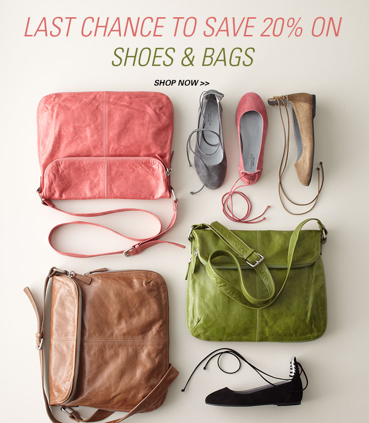 Garnet Hill Women's Accessories. Last Chance: Save 20% on Shoes and Bags through April 23.