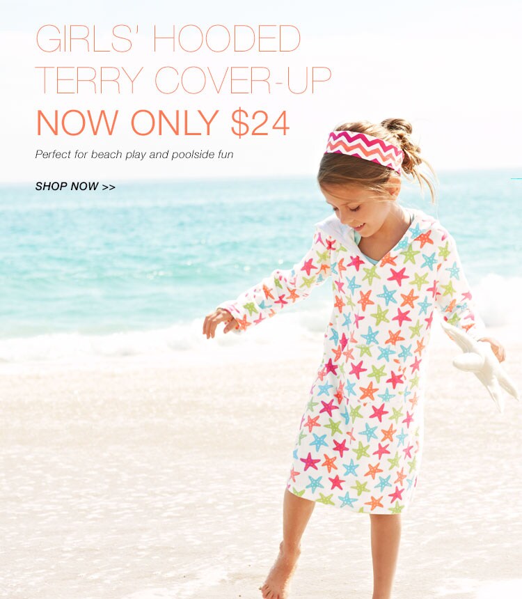 Garnet Hill Kids' Bedding and Kids' Clothing Catalog. Girls' Hooded Terry Cover-Up, Now $24.