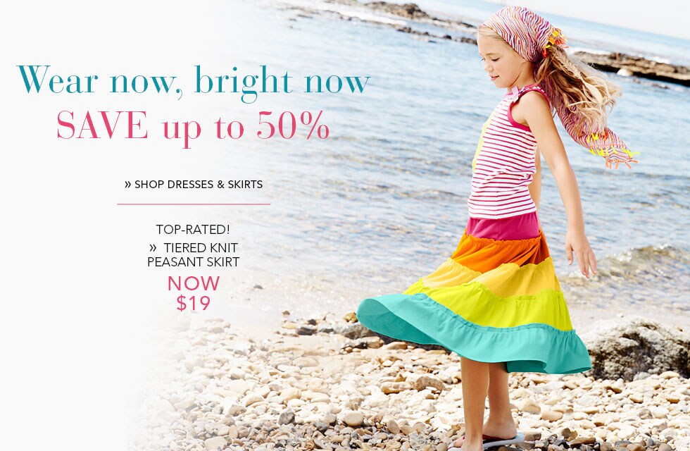 Garnet Hill Kids' Bedding and Girls' Clothing Catalog. Girls' Clothing Sale - Save Up to 50%. Shop Girls' Dresses and Skirts. Top-Rated Girls' Tiered Knit Peasant Skirt, Now $19.