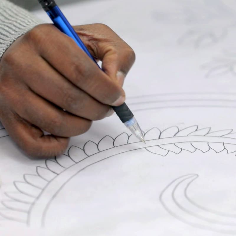 Pattern drawn by hand